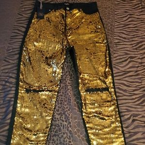 Black Jean w/Gold Sequin